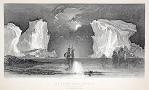 Kosoak yakınlarındaki Buzdağları, Life Boat Cove, 'Sir John Franklin'i Arayan İkinci Grinnell Expedition...'dan bir çizim, 1856